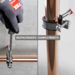 Zacisk rurowy M8 ocynkowany z kołkiem + śruba Clamp-Set - obrazek 3